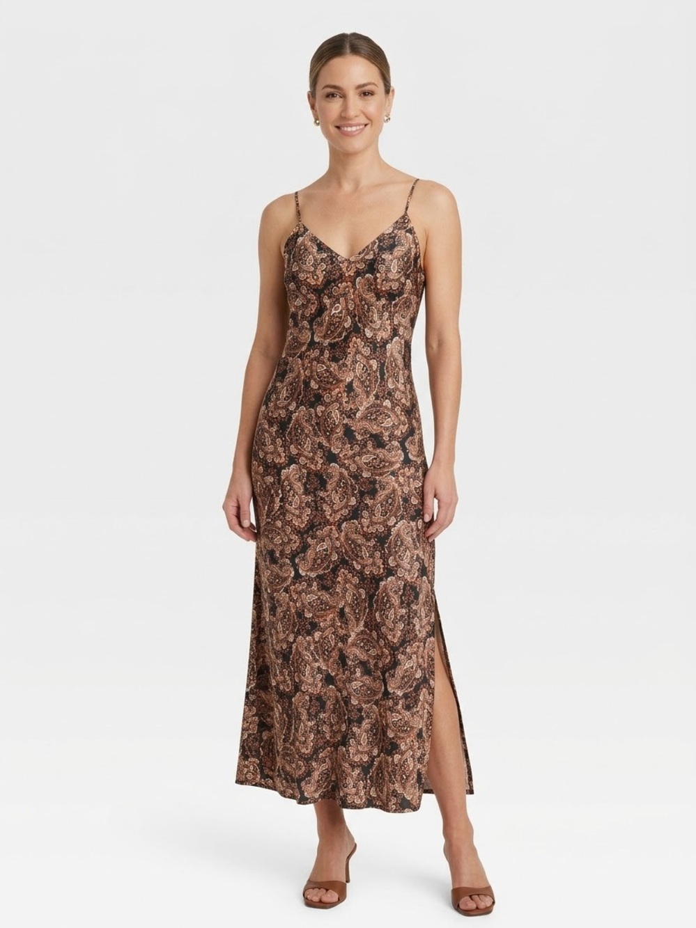 Nili Lotan x Target Paisley Slip Midi Dress Size Small Limited Edition